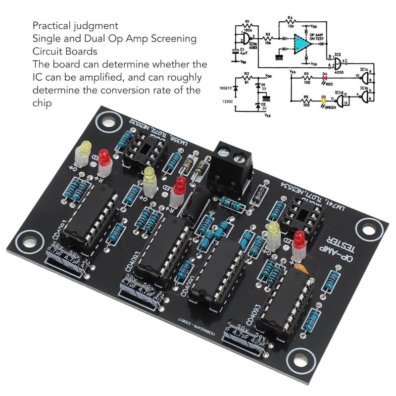 Zopsc OP AMP Module, Single Dual Op Amplifier Board for TL071 TL072 LM741 LF356 NE5534, Find Low Speed Chips, PCB, with Practical Judgment, for Chip Testing Scope - Image 2